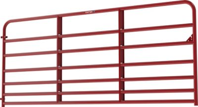 Image showing  10 ft. x 50 in. 7-Bar Heavy-Duty Standard Bull Gate, Red