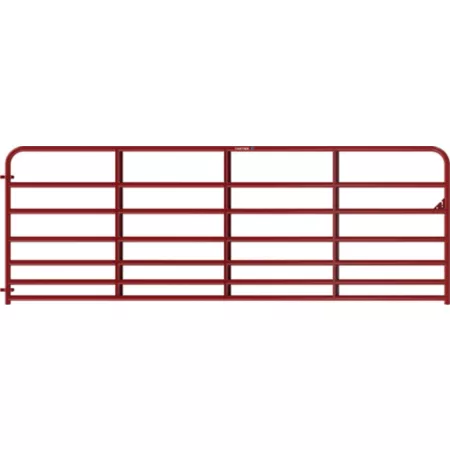 Tarter Standard 7 Bar Heavy Duty Gate 12 ft x 50 in 1-3/4 in Tubing Red Corral Panels & Gates