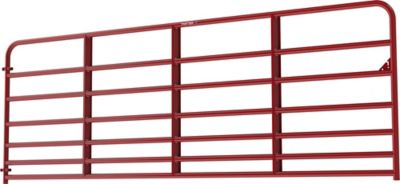 Image showing  12 ft. x 50 in. 7-Bar Heavy-Duty Standard Bull Gate, 1-3/4 in. Tube, Red