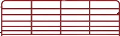 Tarter 14 ft. x 50 in. 7-Bar Heavy-Duty Standard Bull Gate, Red