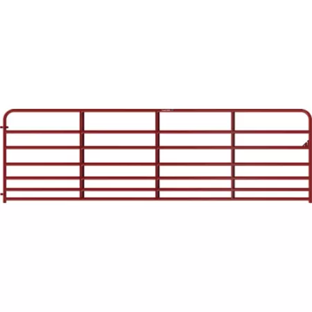 Tarter Heavy Duty 7 Bar Standard Bull Fence 14 ft x 50 in Red Farm Gates