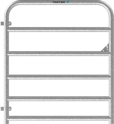 Tarter 4 ft. 2 in. 6-Bar Extra Heavy-Duty Galvanized Bull Gate