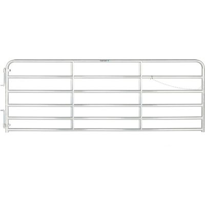 Tarter 12 ft. 2 in. 6-Bar Extra Heavy-Duty Galvanized Bull Gate