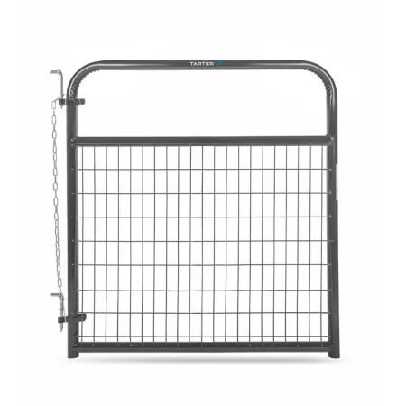 Tarter 4 ft x 50 in Wire Filled Barrier 2 in x 4 in Mesh Gray Corral Panels & Gates