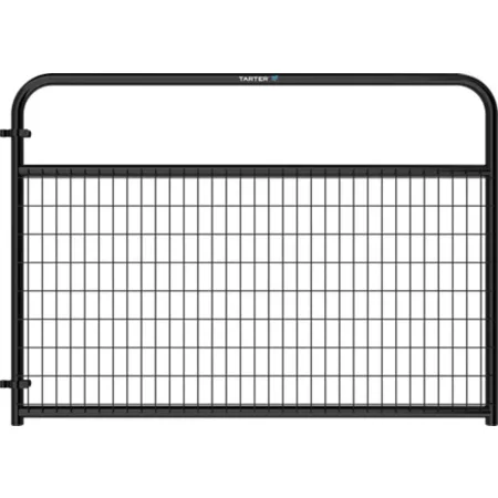 Tarter 6' x 50" Wire Filled Barrier 2" x 4" Mesh Black Corral Panels & Gates