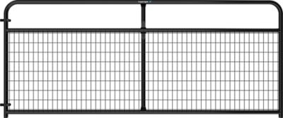 Tarter 10 ft. x 50 in. Wire Filled Gate, 2 in. x 4 in. Mesh, Black