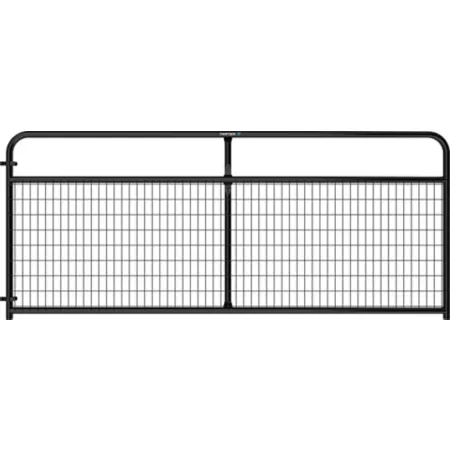 Tarter 10' x 50" Wire Filled Barrier 2" x 4" Mesh Black Corral Panels & Gates