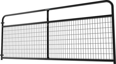 Image showing  10 ft. x 50 in. Wire Filled Gate, 2 in. x 4 in. Mesh, Black