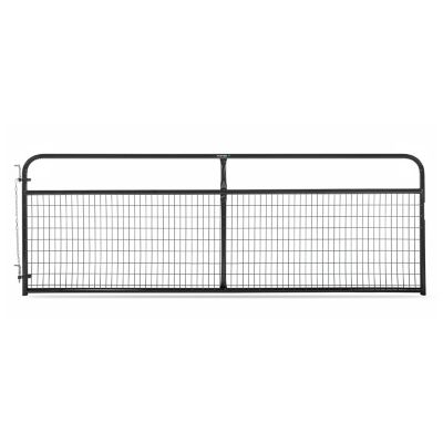Tarter 12 ft. L, 2 in. x 4 in. spacing Wire Filled Gate, Black
