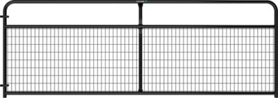 Tarter 12 ft. x 50 in. Wire Filled Gate, 2 in. x 4 in. Mesh, Black