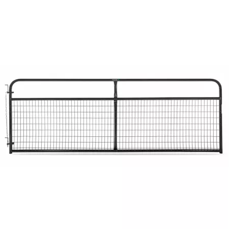 Tarter 12' x 50" Wire Filled Barrier 2" x 4" Mesh Black Corral Panels & Gates