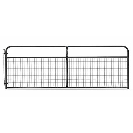 Tarter 12 ft. L, 2 in. x 4 in. spacing Wire Filled Gate, Black