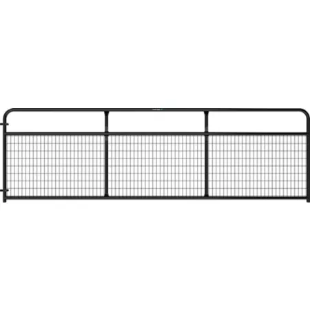 Tarter 14 ft x 50 in Wire Filled Barrier 2 in x 4 in Mesh Black Corral Panels & Gates