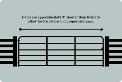 Image showing  10 ft. x 35 in. 7-Bar Hog/Sheep Gate, 1-3/4 in. Tube, Red