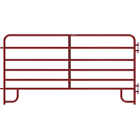 Tarter American 10 ft. x 62 in. 6-Bar Corral Panel, Red