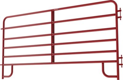 Image showing  10 ft. x 62 in. 6-Bar American Corral Panel, 1-3/4 in. Tube, Red