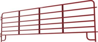 Image showing  16 ft. x 62 in. 6-Bar Economy Corral Panel, 1-3/4 in. Tube, Red