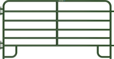 Tarter 10 ft. x 62 in. 6-Bar Extra Heavy-Duty Corral Panel, 2 in. Tube, Green