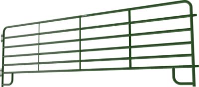 Image showing  16 ft. x 62 in. 6-Bar Extra Heavy-Duty Corral Panel, 2 in. Tube, Green