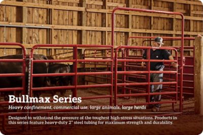 Image showing  16 ft. x 62 in. 6-Bar Extra Heavy-Duty Corral Panel, 2 in. Tube, Green