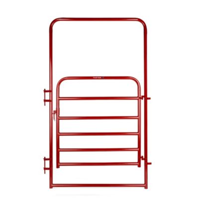 Tarter 4 ft. x 8 ft. 6-Bar American Walk Through Economy Arch Gate, 1-3/4 in. Tube, 45 lb., Red