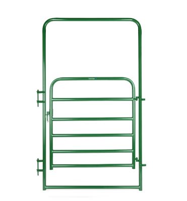 Tarter 4 ft. x 8 ft. 6-Bar Walk Through Arch Gate, 1-3/4 in. Tube, Green