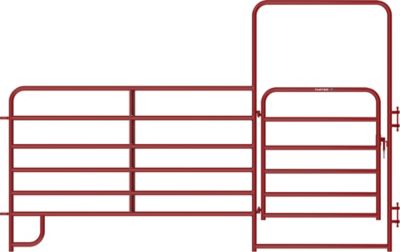 Tarter 8 ft. Walk-Thru Arch Gate Panel Gate, Red