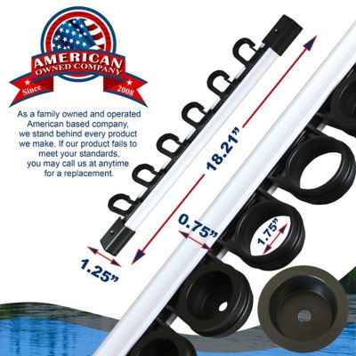 Image showing  3-in-1 All Weather 6-Rod Wall/Ceiling Fishing Rod Storage Rack