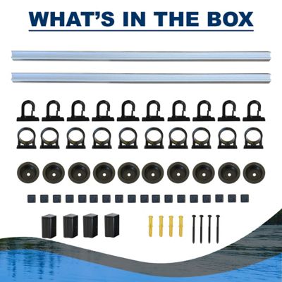 Image showing 8 th Rush Creek Creations 3-in-1 Aluminum 10-Rod Wall/Ceiling Fishing Rod Storage Rack