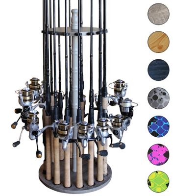 Rush Creek Creations 30 Fishing Rod Round Spinning Storage Rack