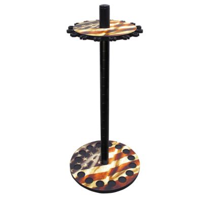 Image showing  16-Rod Round Steel Post Fishing Rod Storage Rack, Americana