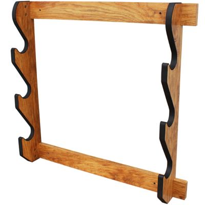 Rush Creek Creations 3 Long Gun Wall Display Rack, 23.4 in. x 3.8 in. x 21.4 in., American Cherry