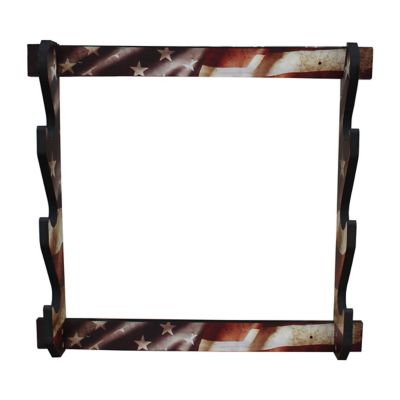 Image showing  3-Gun Americana-Long Gun Wall Display Rack, 23.4 in. x 3.8 in. x 21.4 in., American Flag