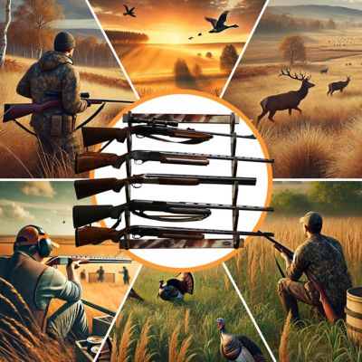 Image showing  5 Long Gun Americana Wall Display Rack, 29.5 in. x 3.7 in. x 33 in., American Flag