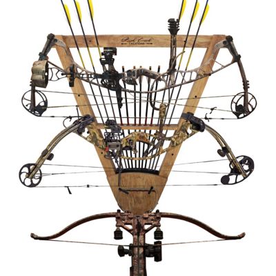 Rush Creek Creations Cherry 3-in-1 12-Arrow Bow Rack