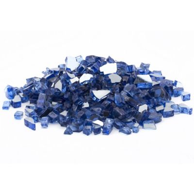 Margo Garden Products 1/4 in. 20 lb. Cobalt Blue Reflective Fire Glass