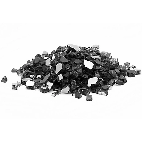 Margo Garden Products 1/2 in. 20 lb. Black Reflective Fire Glass