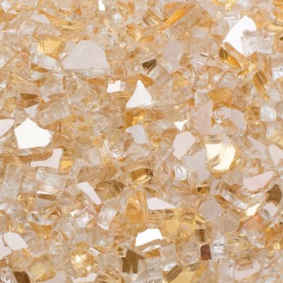 Image showing  1/4 in. 20 lb. Gold Reflective Fire Glass