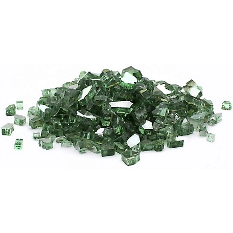 Margo Garden Products 1/4 in. 20 lb. Green Reflective Fire Glass