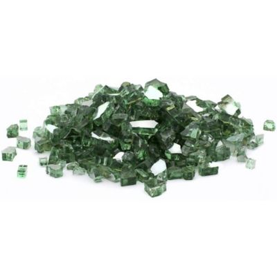 Margo Garden Products 1/2 in. 20 lb. Green Reflective Fire Glass