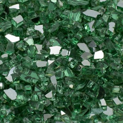 Image showing  1/2 in. 20 lb. Green Reflective Fire Glass