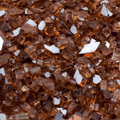 Image showing  1/4 in. 25 lb. Copper Reflective Fire Glass