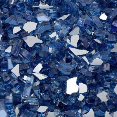 Margo Garden Products 1/4 in. 25 lb. Cobalt Blue Reflective Fire Glass