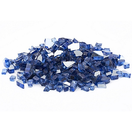 Margo Garden Products 1/2 in. 25 lb. Cobalt Blue Reflective Fire Glass