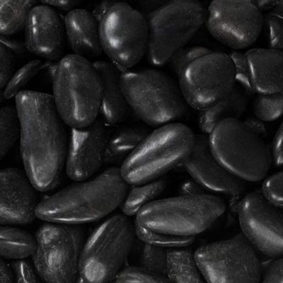 Image showing  20 lb. Small Black Super-Polished Pebbles