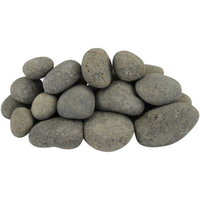 Rain Forest Caribbean River Pebbles, 2,200 lb., Grey, 1-3 in.