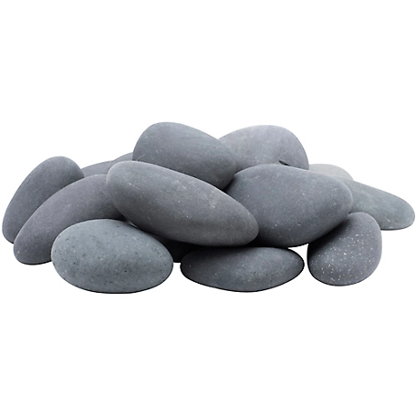 Rain Forest 2200 lb. 3-5 in. Gray Mexican Beach Pebbles