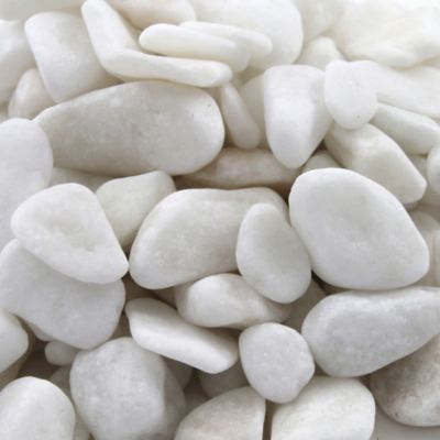 Image showing  1/2 in. Mini River Pebbles, Snow White, 20 lb.