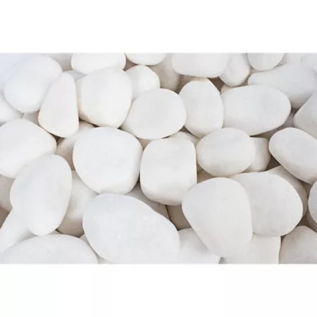 Rain Forest 20 lb Small Snow White Pebbles Landscape Rocks