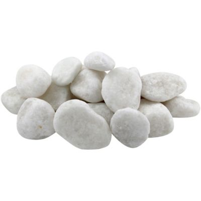 Rain Forest Large Pebbles, 20 lb., Snow White, 2-3 in.